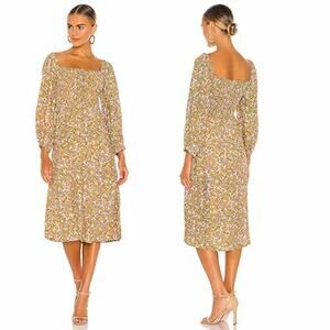 NWT Faithfull The Brand La Romarine La Medina Paisley Midi Dress Multicolor